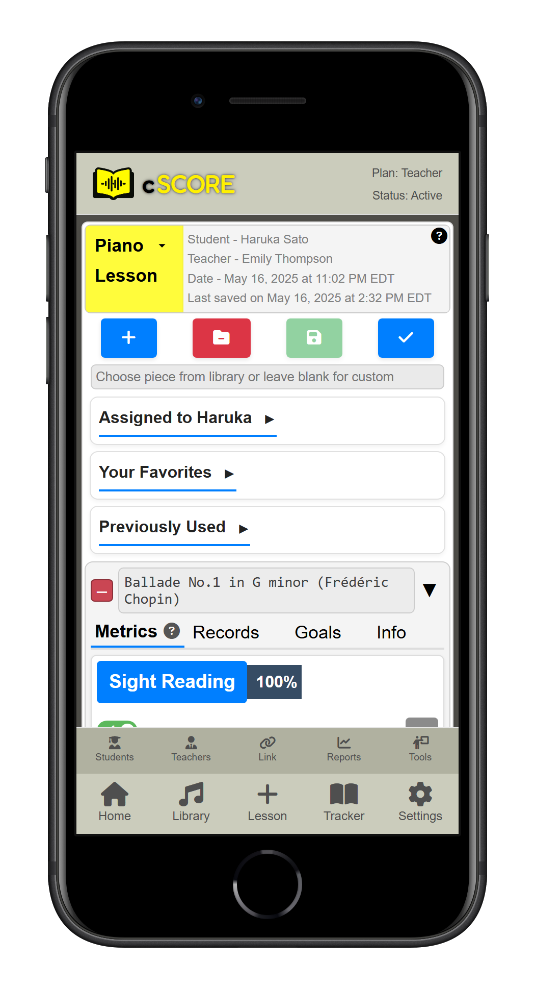 In-Lesson Notes screenshot